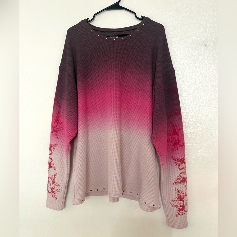 Boys Lie Pink Stud Thermal Long Sleeve